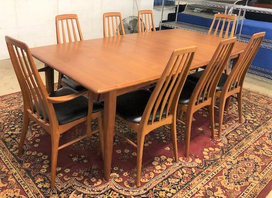 Koefoeds Hornslet Teak Midcentury Dining Table & Chairs $2,530